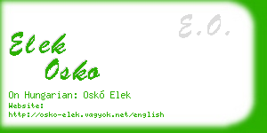 elek osko business card